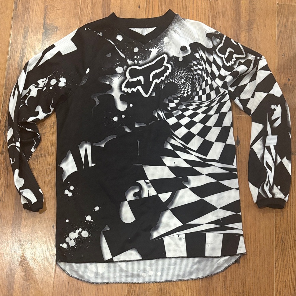 Fox Black and White Long Sleeve Tee